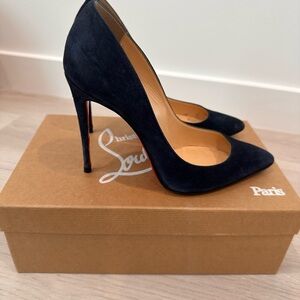 Christian Louboutin Black Suede Pumps